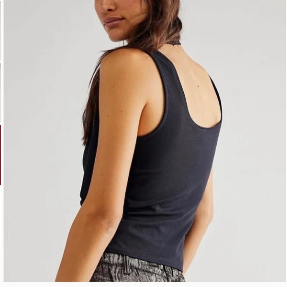 Free People Tied Up Top In Black Size M - Picture 4 of 9